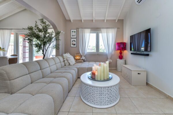 Beach woonhuis woonkamer hoek